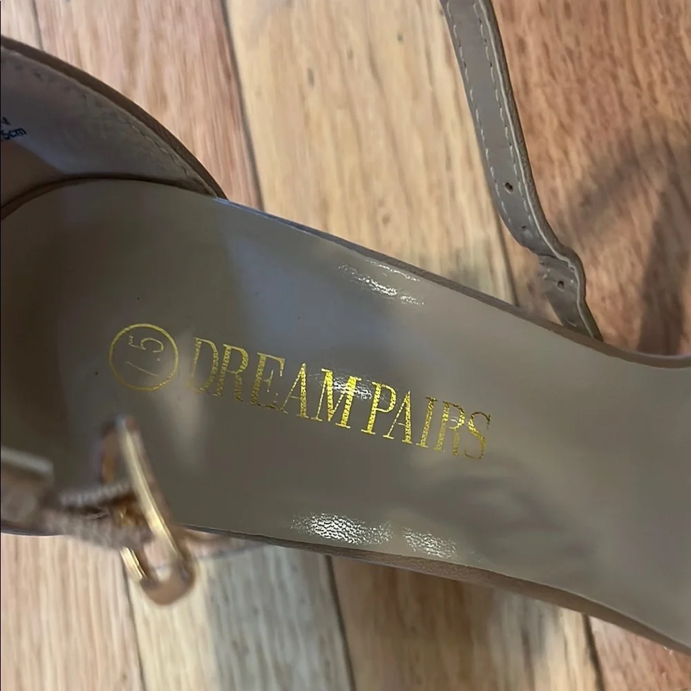 Taupe Heeled Sandals - Picture 2 of 7